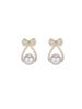 Women Earrings Butterfly Cubic Zircon Knot Special Occasion Fine Craftsmanship Pearl Color Needle SmallTrendy Ear Studs