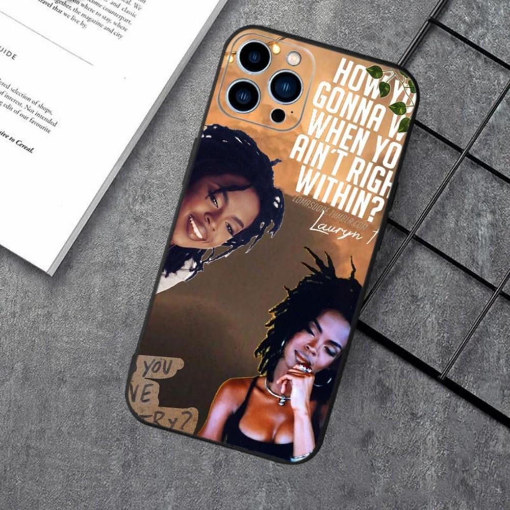 Rapper Lauryn Hill  Phone Case For Apple iPhone 15,14,13,12,11,XS,XR,X,8,7,Pro,Max,Plus,mini Silicone Black Cover