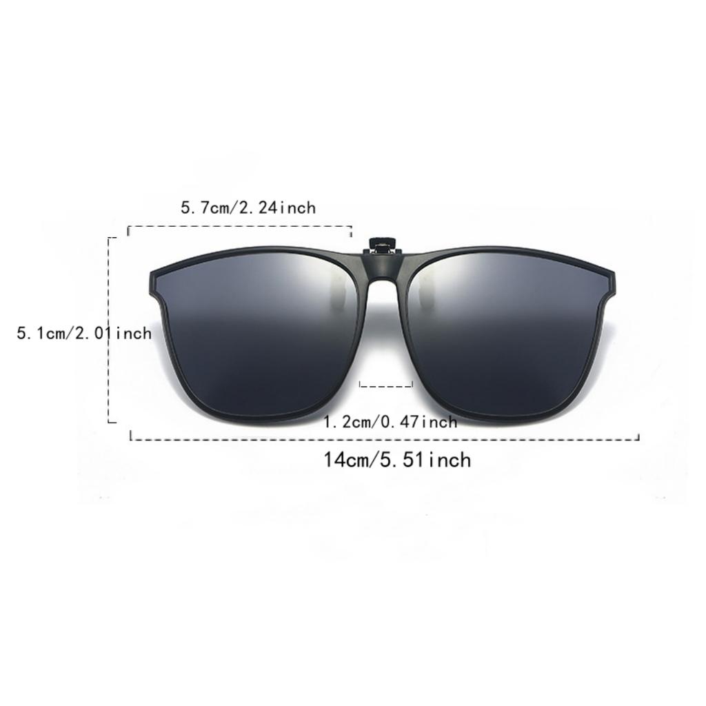 New PC Clip Sunglasses for Outdoor Fishing Driving Day Night Use Durable Lightweight UV Protection