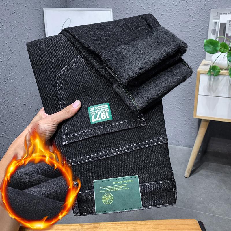 

Мужские зимние эластичные прямые джинсы с бархатной подкладкой – устойчивы к холоду и удобны. 36 (94-97cm) 180 jin