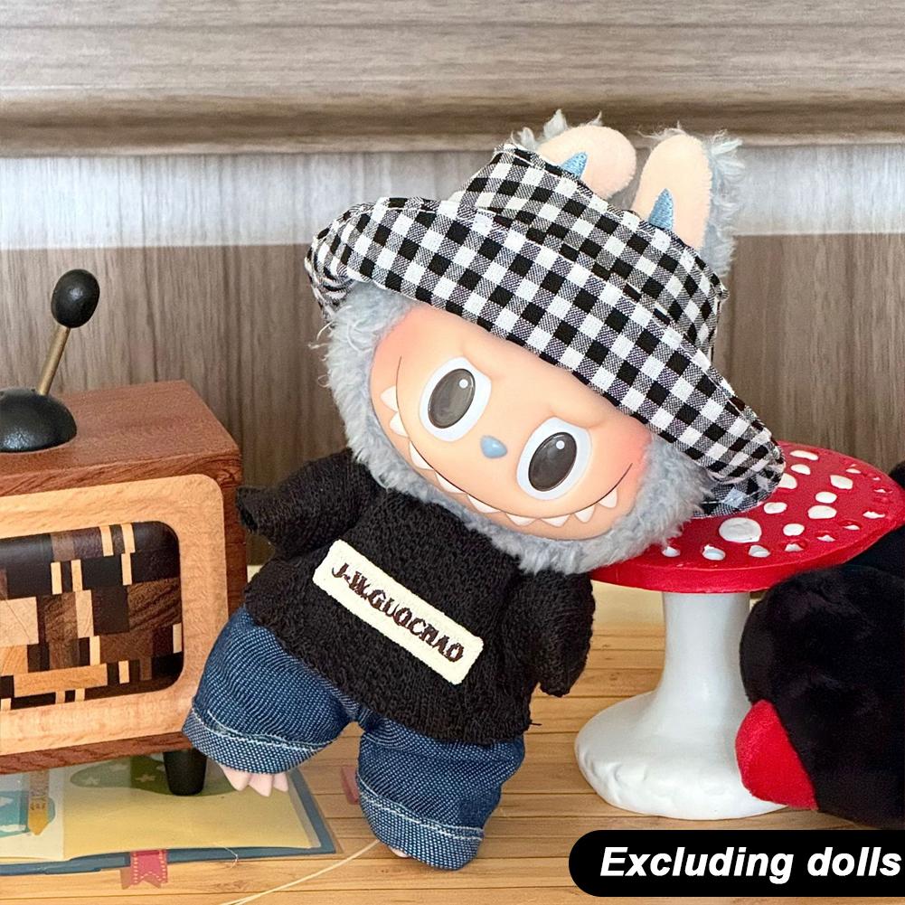 For 17cm Labubu Doll Clothes Fashion Clothes Dress Doll Clothes Color Match Overalls Dolls Accessories Cute Decoration Little Clothes