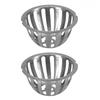 2PCS Round Shape Floor Drain Cover Stainless Steel Ground Drain Strainer Storm Drain Filter  Yard