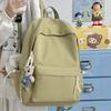 Schoolbag New Japanese Simple College Student Versatile School Bag Junior High School Student Large Capacity Solid Color Leisure Travel Backpack