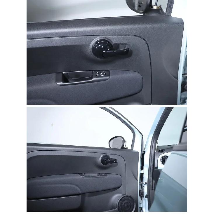 For Fiat 500 2010-2024 ABS Carbon Fiber Car Inside Handle Panel Frame Cover Trim Sticker Car  Accessories
