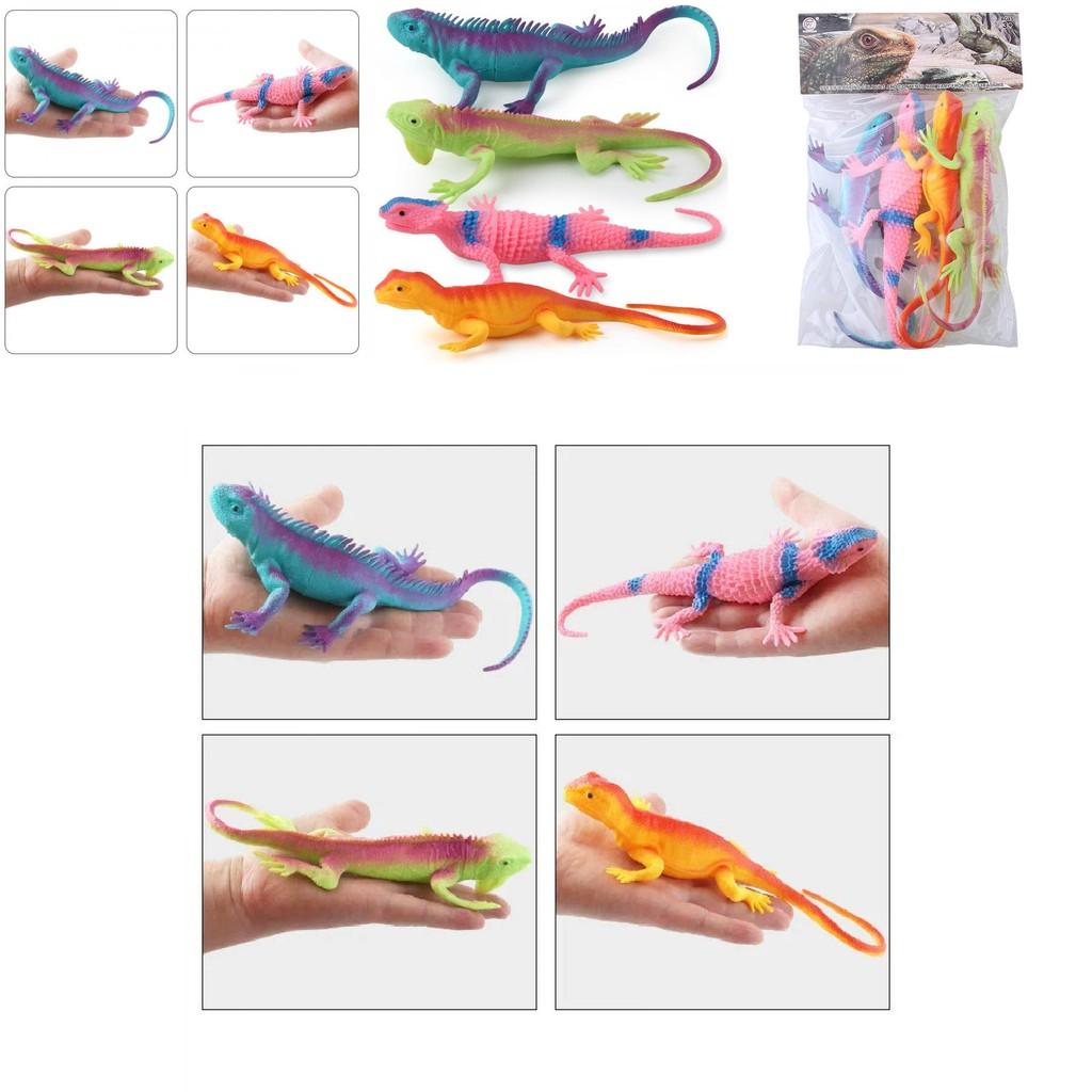 Silicone Forest Lizards Chameleon Models With Authentic Appearance For Kids And Dinosaur Collectors