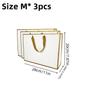 3pcsGold Edge Gift Bag Wedding Holiday Party Gift Packaging Bag Clothing Jewelry Handheld Paper Bag
