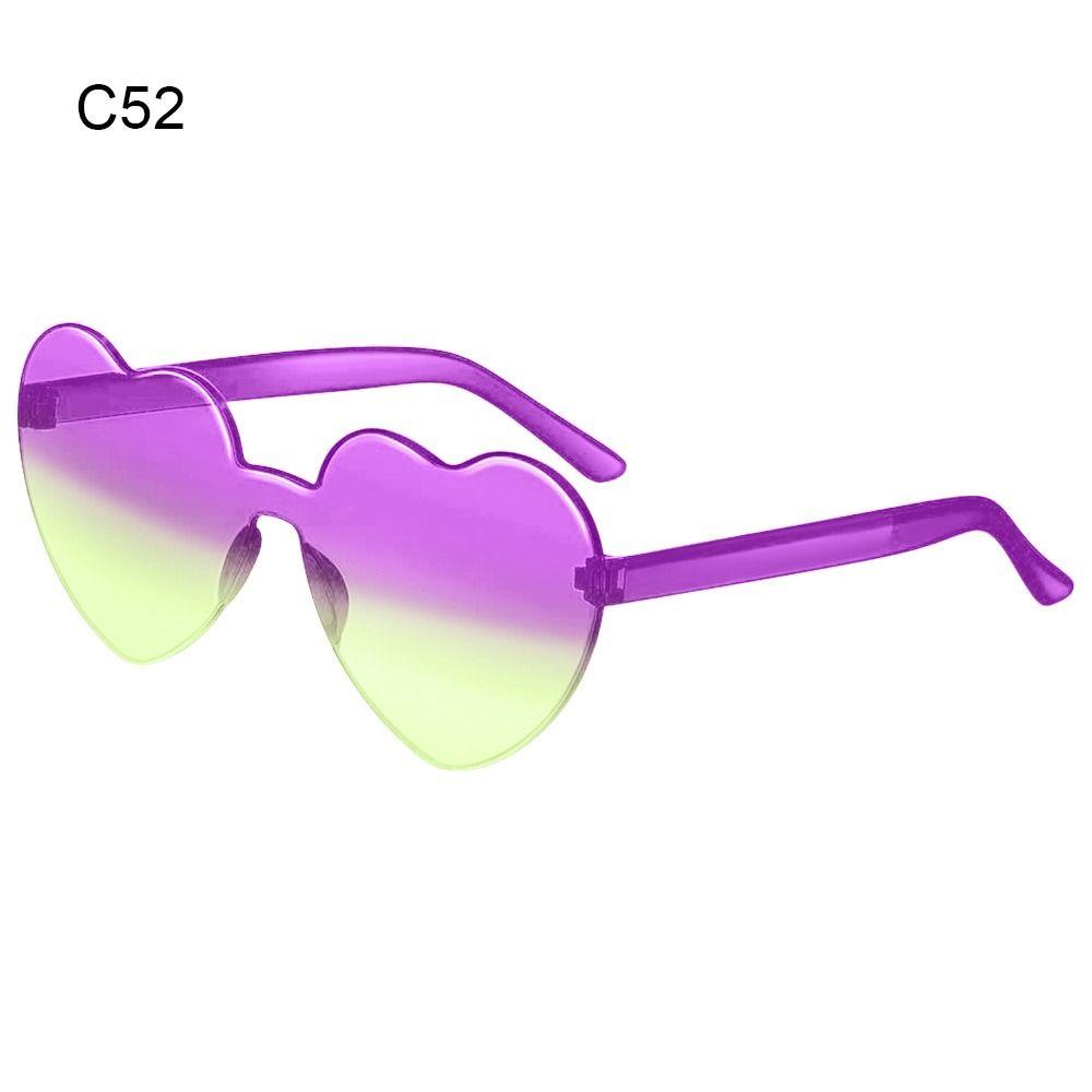 Heart-shaped Sunglasses Colorful Heart Glasses Gradient Lenses Candy Color Shades, Funny Party Sun Glasses for Adults