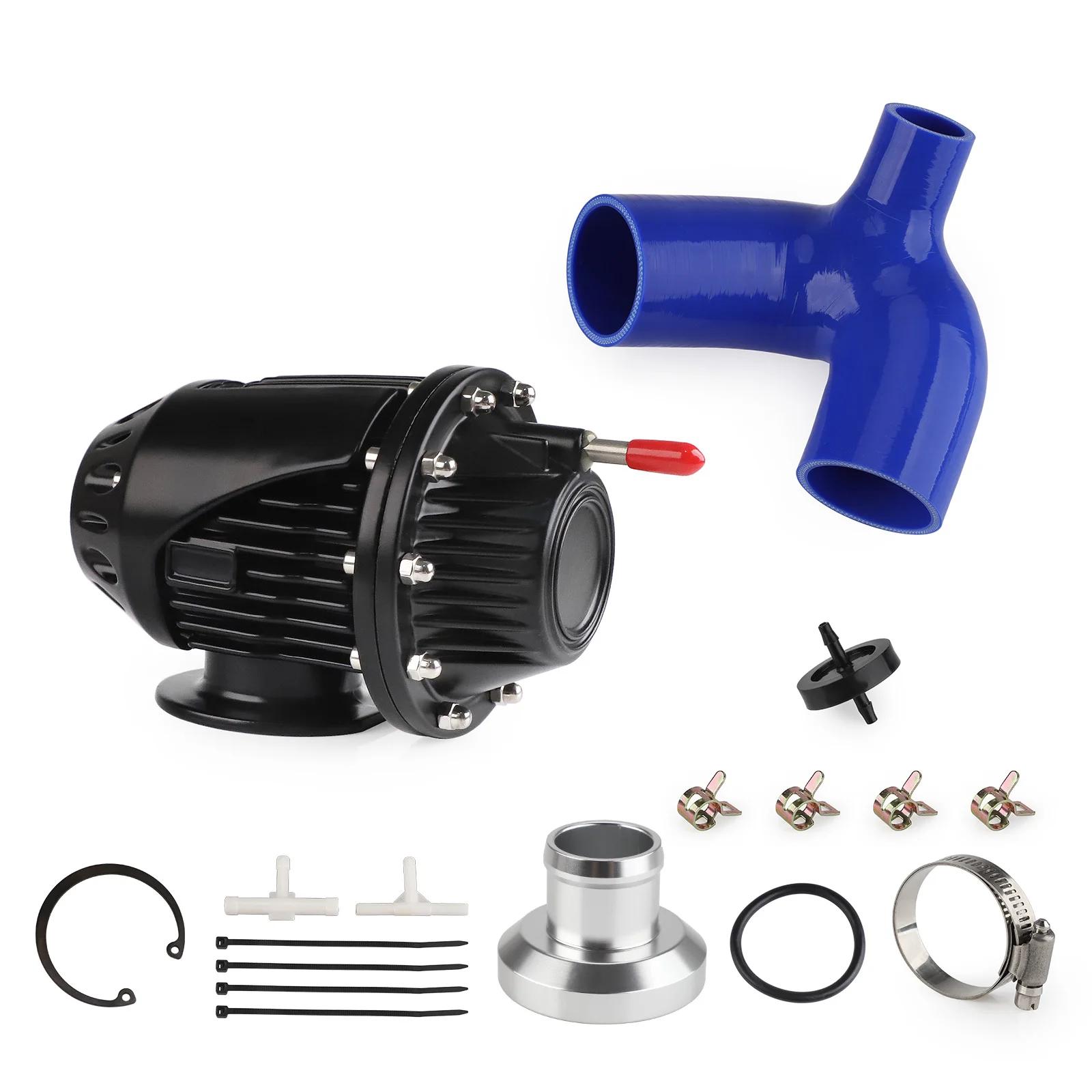 Supercharger Blow Off Valve BOV Kit HKS SQV4 Silver No Logo Silicone Hose Blue For Yamaha FZR FZS SVHO SHO FX GP1800 WaveRunner