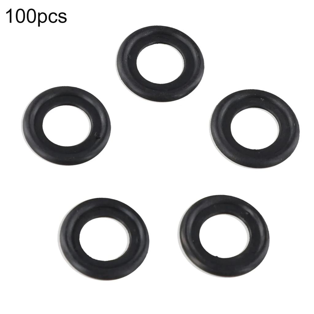 Oil Drain Plug Seal Car Engine 100pcs 097-119 3536966 Abrasion Resistance Black Car Accessories Oil Pan Gasket