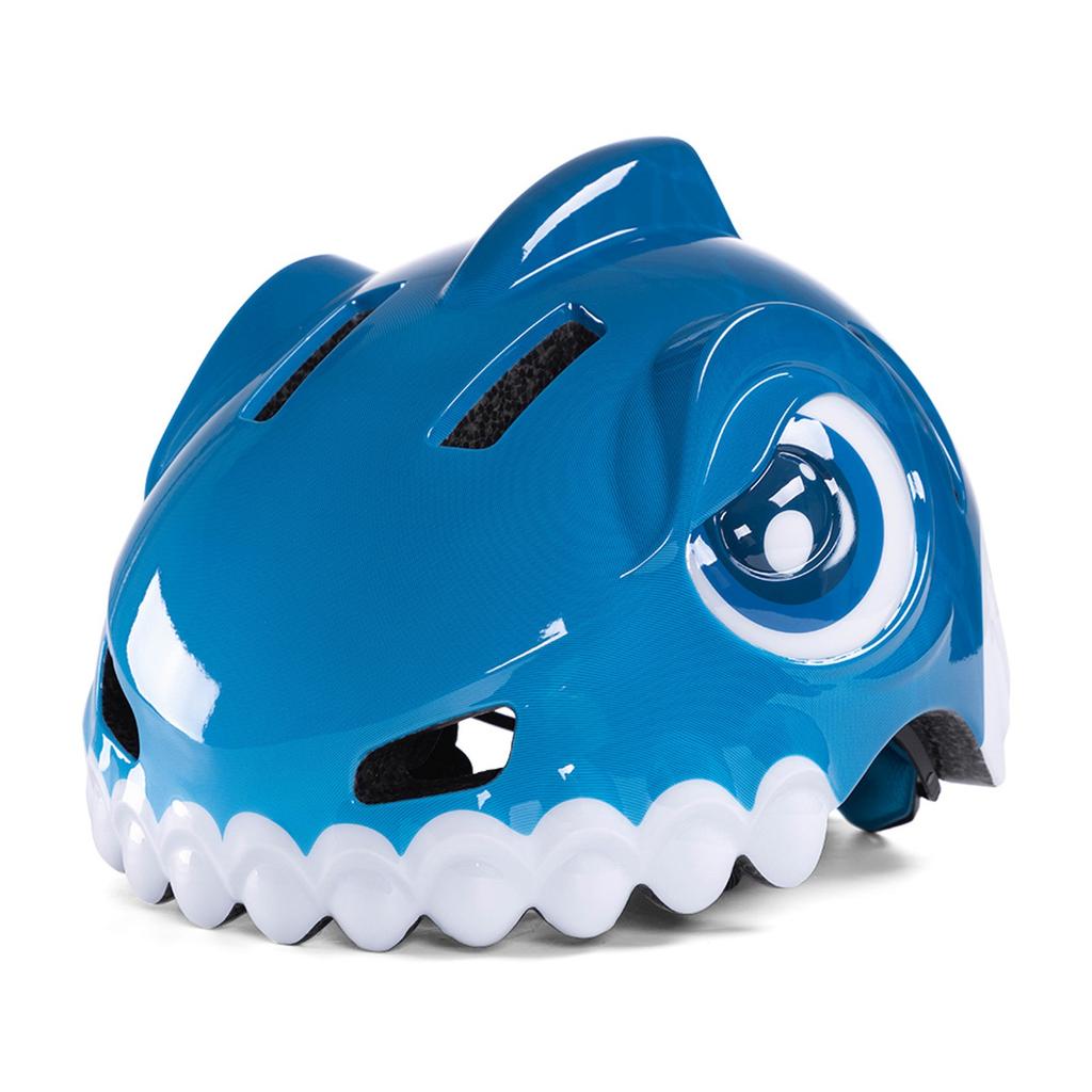 Children's bike helmet 52-56 cm - blue dinosaur