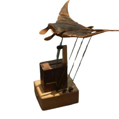 Animal Figurines Handmade Manta Ray Swimming Motion Figures Realistic Sculptures for Porch Indoor Shelf Office Holiday Birthday