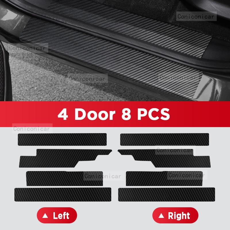Car Carbon Fiber Door Sill Sticker For FORTHING FRIDAY 2025 Threshold Pedal Anti-scratch Decoration Sticker Accessories
