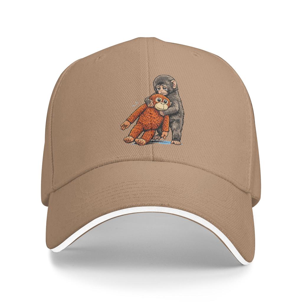 Summer Punch the Monkey Japan Makak Sad Monkey and His Toy Baseball Cap Outdoor Stylish Sun Trucker Hat Hot Sale Baseball Caps