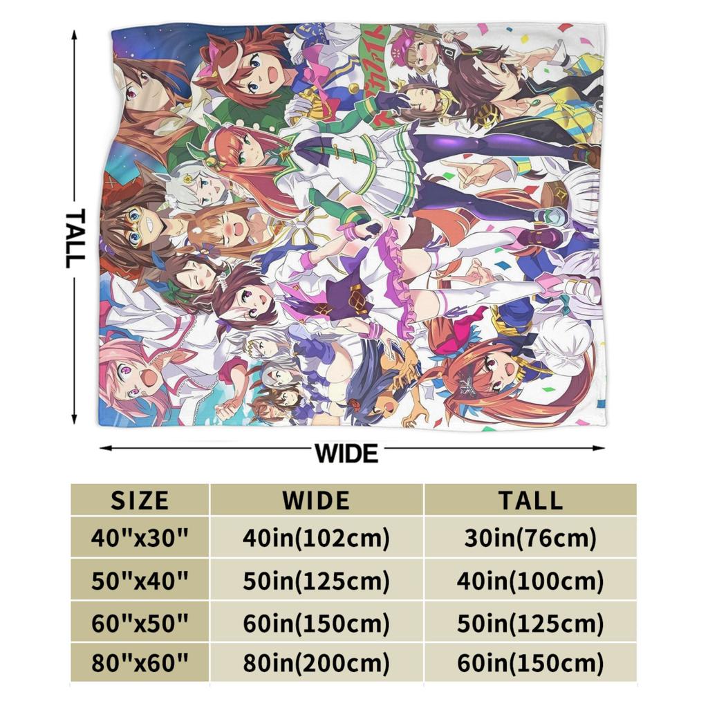 Umamusume Pretty Derby Uma Musume Blankets  Flannel Throw Blanket Bed Sofa Decoration Soft Warm Bedspreads,