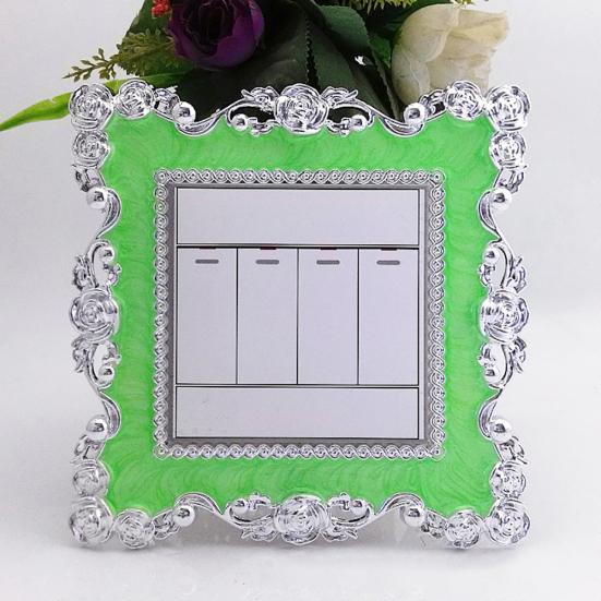 European Style Home Switch Square Frame 3D Sticker Living Room Decoration Decal