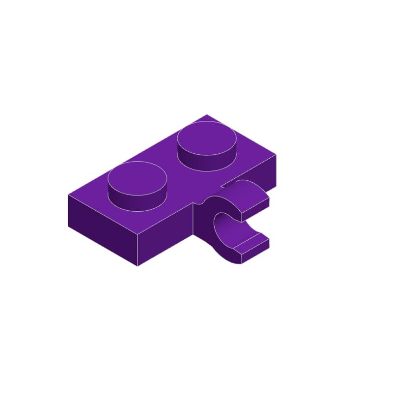 10PCS 11476 Plate 1x2 with Clip Building Blocks MOC Technical Compatible with Brick Children Toys Gift Box