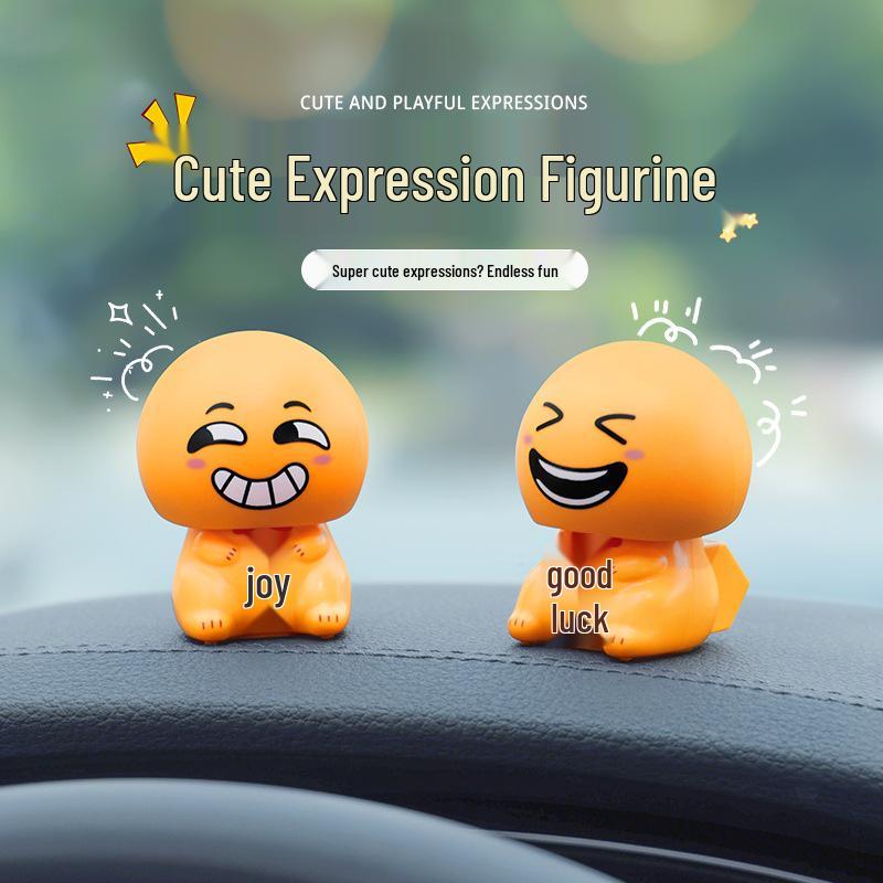 Solar-Powered Smiley Face Dashboard Ornament: A Fun, Cute Decompression Figurine for Car Décor.