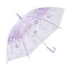 PVC Material Transparent Umbrella Straight Stem Long Handle Rainproof Umbrella Cute Flower Pattern Colored Design
