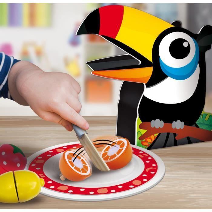 Toucan breakfast - jeu d'apprentissage en bois - basé sur la méthode montessori - lisciani