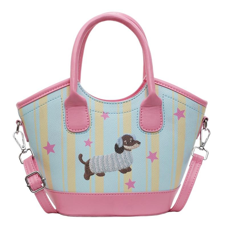 

Нишевый дизайн модный подарок такса собака сумка-ведро новая овощная корзина плечевая сумка-мессенджер роза розовый