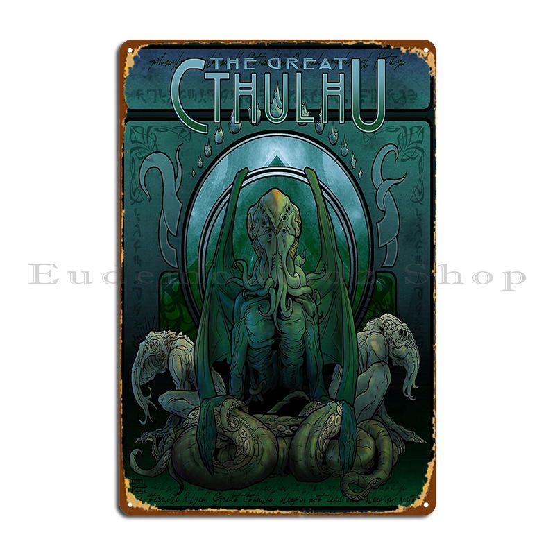 The Great Cthulhu Powersdesign Metal Sign Party Party Customized Personalized Plaques Tin Sign Poster 20X30CM
