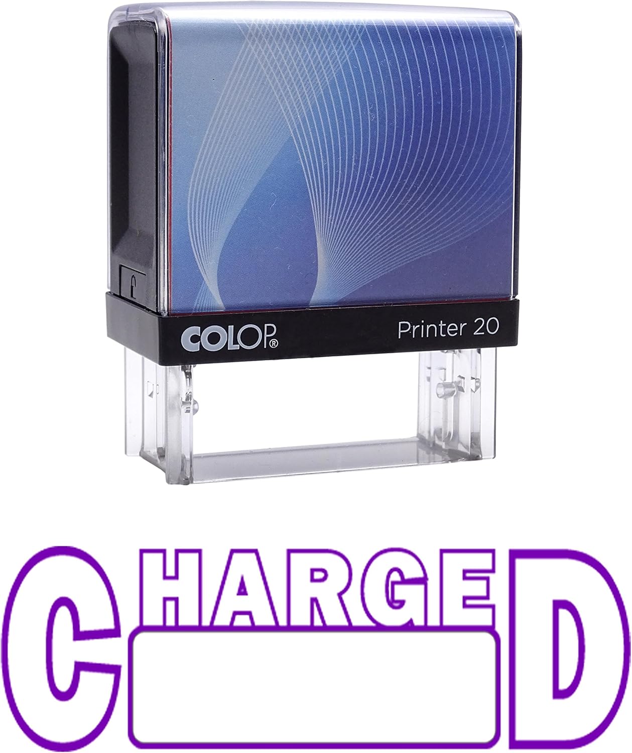 

Заряджений самонабірний гумовий штамп на замовлення Colop Офісне канцелярське приладдя P20 Міні штемпель Impression Area: 14 mm x 38 mm Фіолетовий