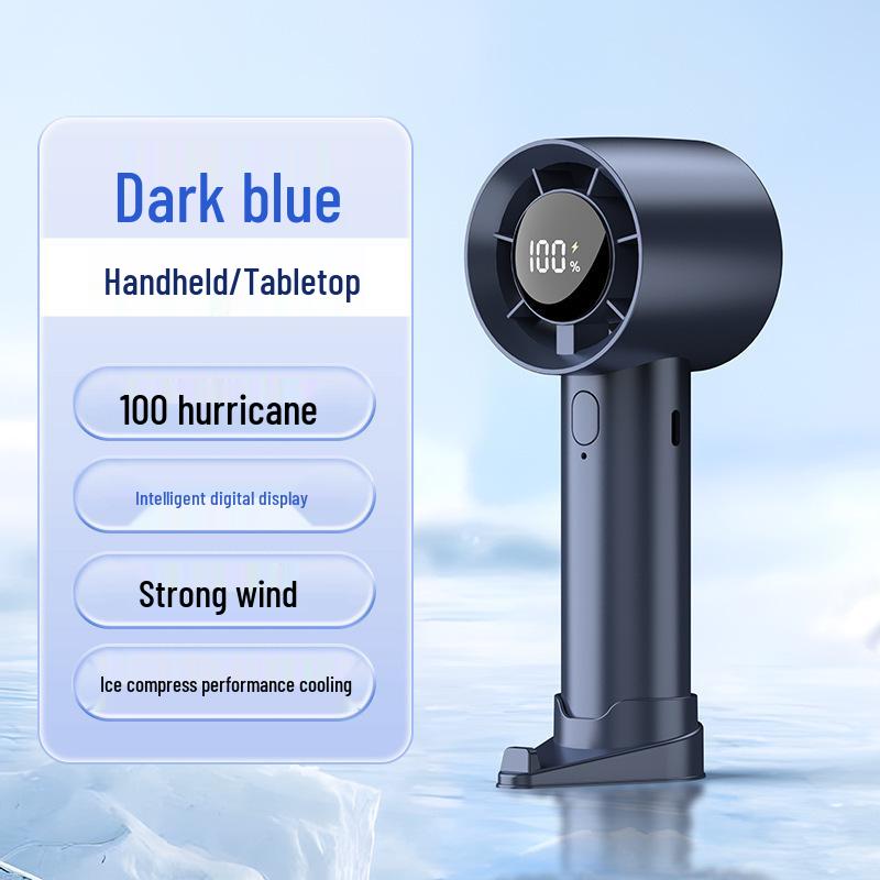

100 Digital Display High-Speed Handheld USB Rechargeable Mini Fan for Home or Student Desktop Use 58*60*165mm