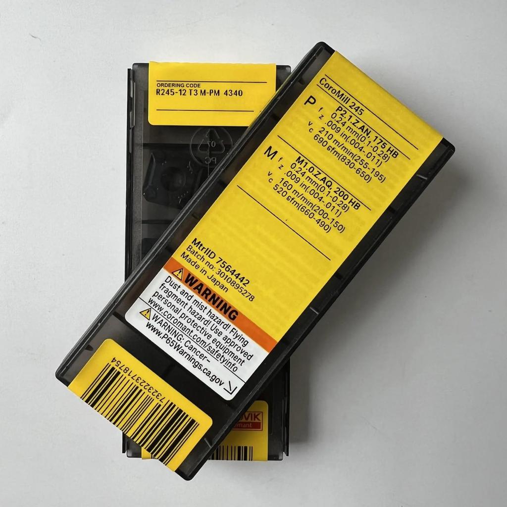 Original Sandvik / R245-12T3M-PM 4340 /CNC Lathe Carbide Blade Tool 10 Pcs