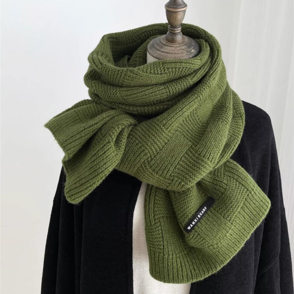 Thicken Winter Cashmere Scarves Soft Winter Shawl Elegant Knitted Scarf  Student