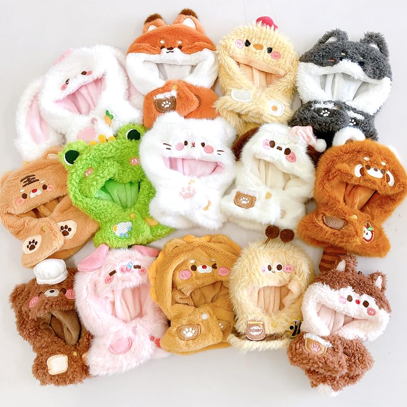 Fluffy animal costume for 10cm stuffed animal costume otaku costume bear, costume, accessory, activity, doll, mascot, kpopdoll, [product]