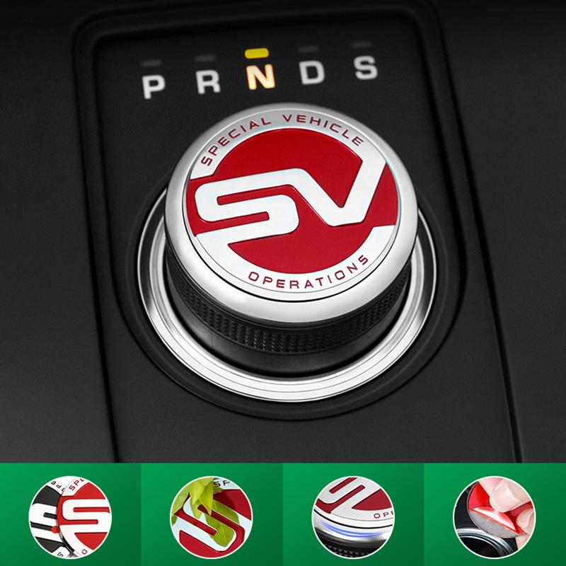 1Pc Metal SVR Car Gear Shift Knob For XJ XE XF F-Pace XJL F-type SVO SVR Emblem Badge Sticker