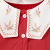 Elegant Red Dress for Girls Spring/Fall Children's Fashion Long-Sleeve Princess Dress