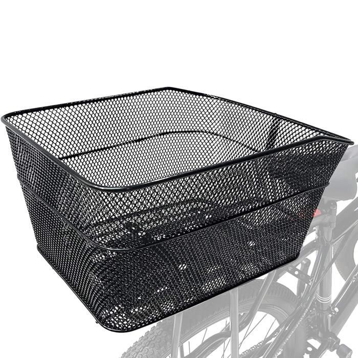 Panier de vélo de porte-bagages arrière SPRINGOS® 30 x 39,5 cm - Noir - Adulte - Mixte