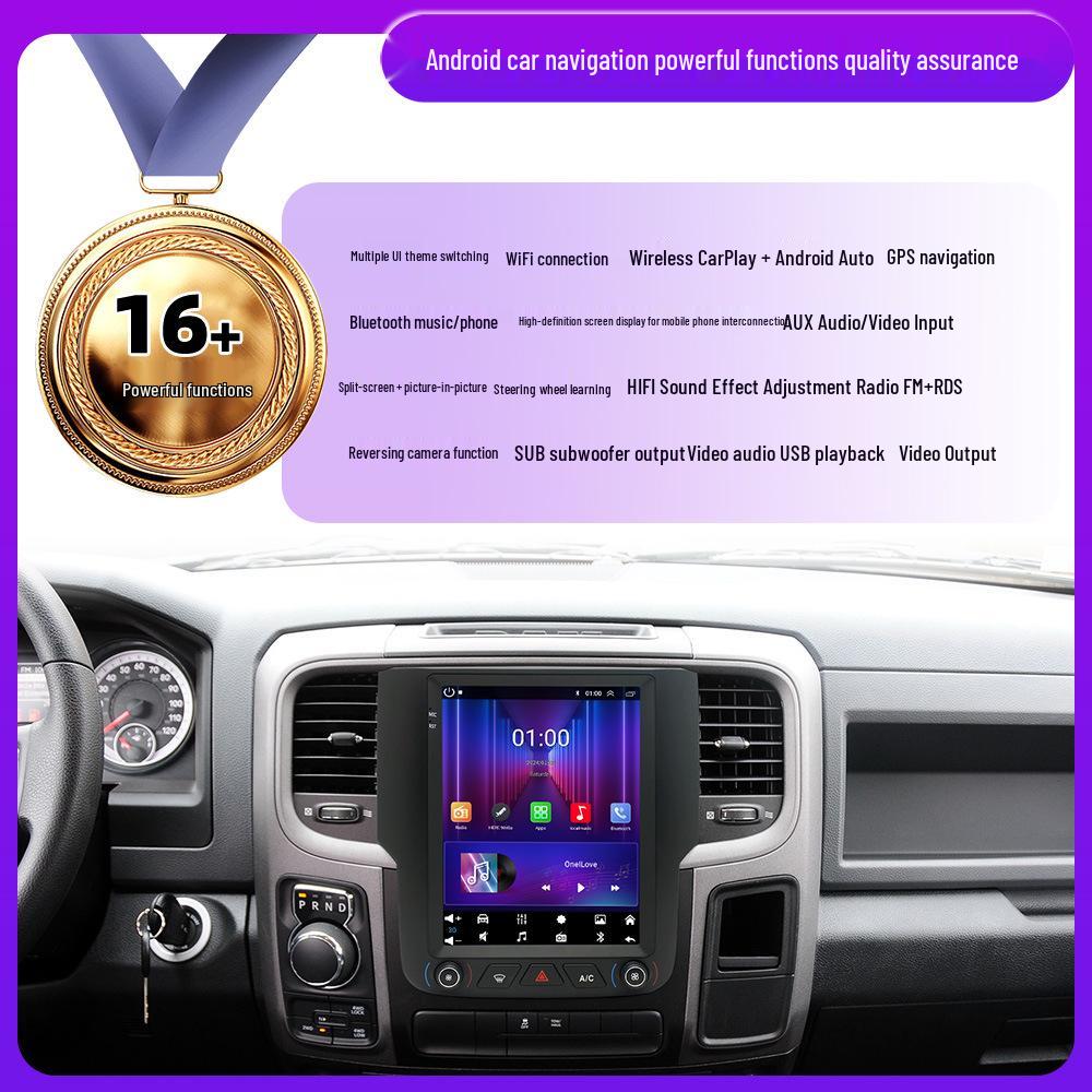 Compatible 13-19 Dodge Ram Android Large Screen Navigation System with Integrated Backup Camera