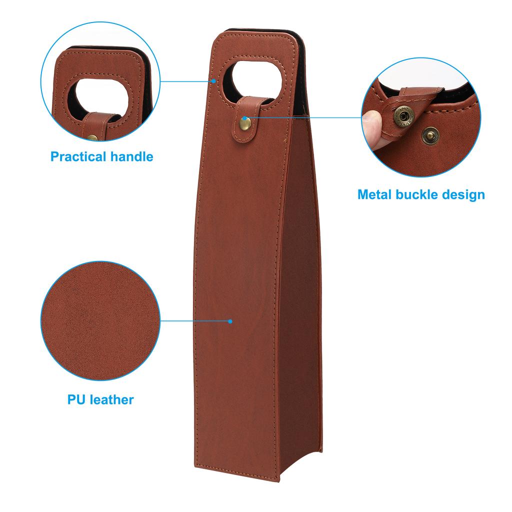 1/2pcs Wine Gift Bag Wine Bag Reusable Leather Wine Tote Carrier Wine Bottles Portable Champagne Gift Bags for Party Wedding