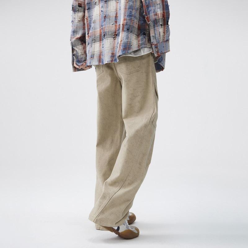 Straight Jeans Men's Spring and Summer American High Street Boys Loose Draped Casual Wide-leg Pants