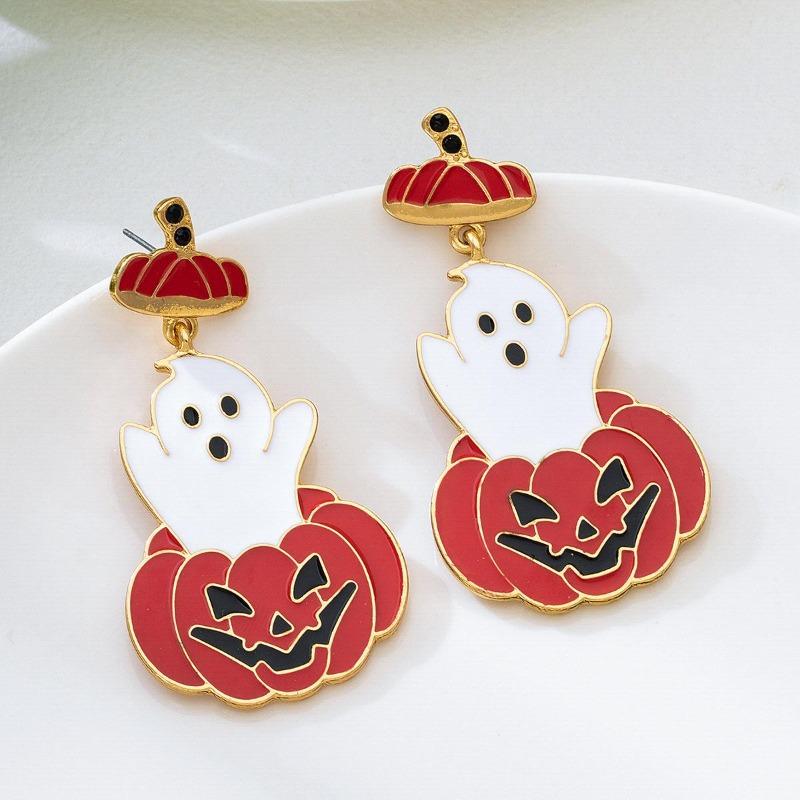 Women'S Halloween Fashion A Variety Of Minimalist Niche Designs Ghost Earrings Party Party
