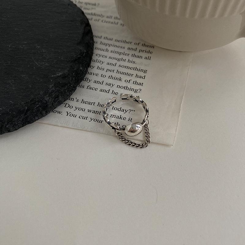 Korean Style Retro Star Twist Geometric Irregular Women's Open Ring