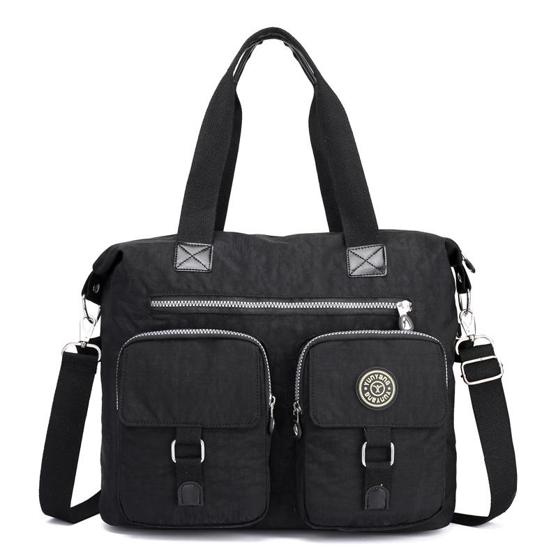 Women Crossbody Bag Minimalist Nylon Purse with Zipper Closure