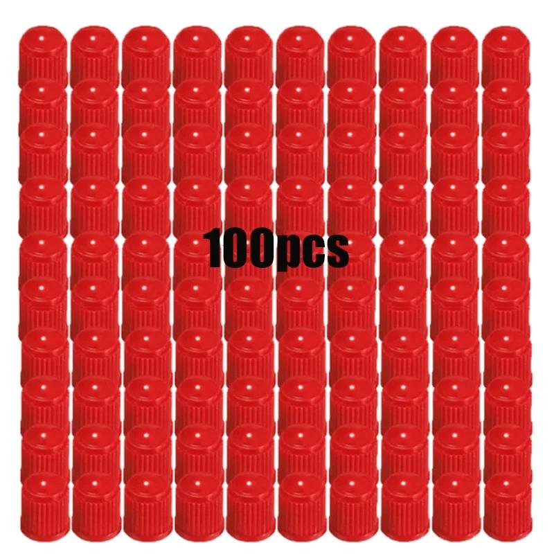 Car Tire Valve Caps 100 Pcs Motorcycle Bicycle Tyre Valve Caps Plastic Tire Stem Dust Cover Tire Stem Valve Caps Car Accessories