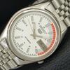 GENUINE VINTAGE SEIKO 5 AUTOMATIC 7009A JAPAN MENS WHITE DIAL WATCH A708731-1