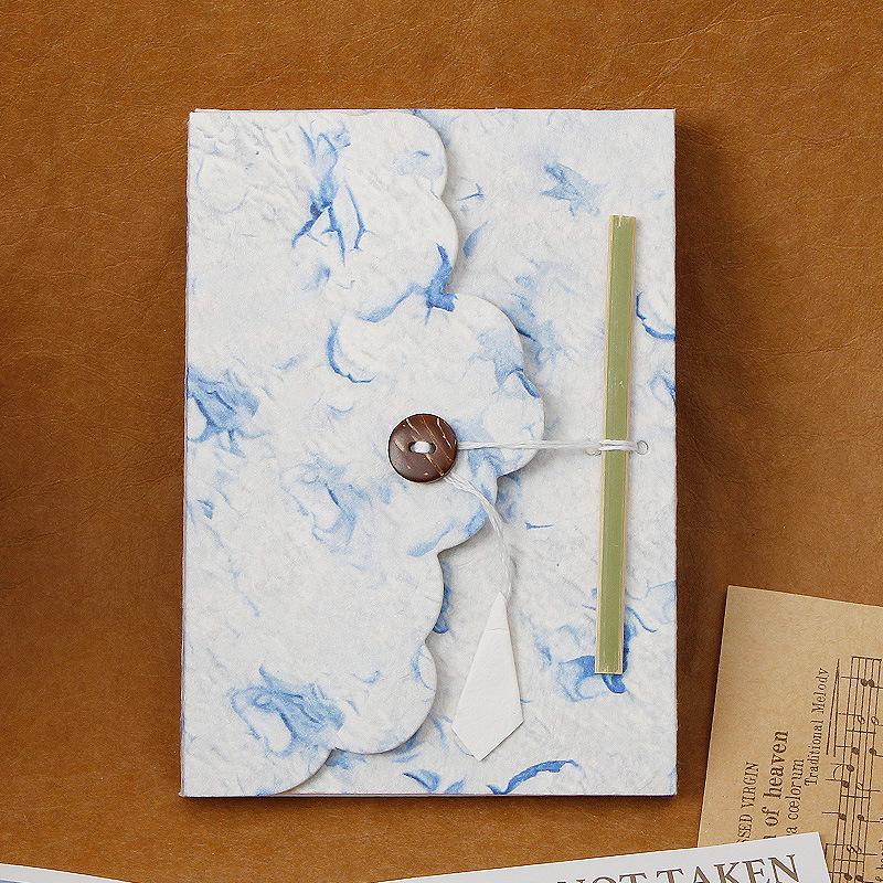 

Nepalese Dongba Paper Journal: Retro Pocket Notebook with Japanese Button