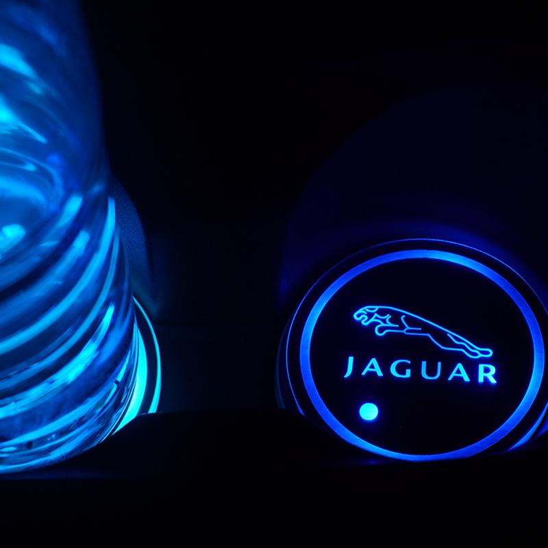 Светодиодная семицветная подсветка салона для подстаканников Jaguar, Модификация интерьера Single