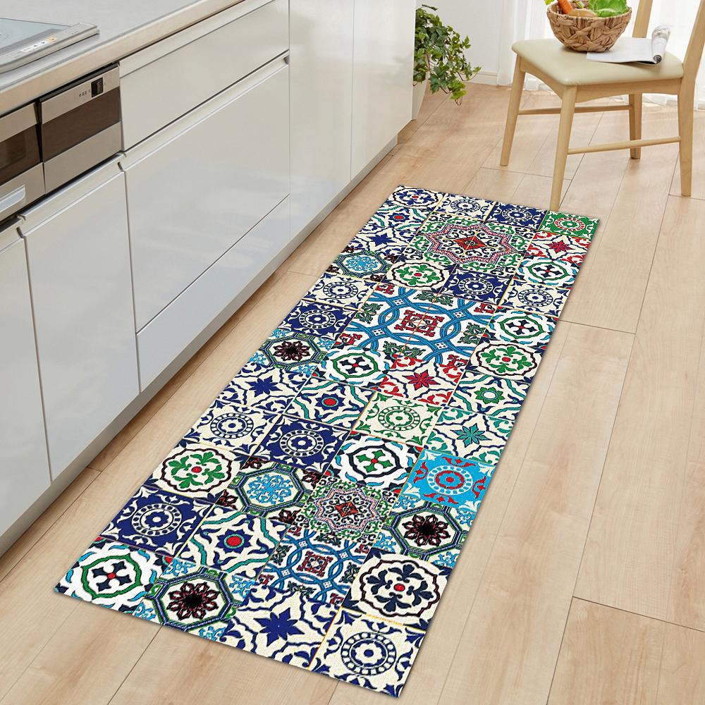 

Non-Slip Kitchen Carpets For Living Room Long Area Rug Kitchen Floor Mat Carpets Bathroom Entrance Door Mat Home Decor Alfombra W60H190(CM)-1 Pcs