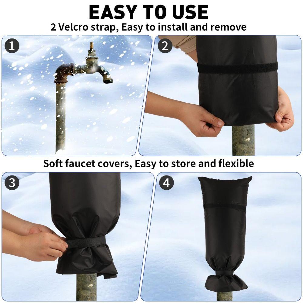 Husă Antigel pentru Robinet Impermeabilă Husă Izolantă pentru Robinet Îngroșată Husă Utile pentru Robinet de Apă Grădină
