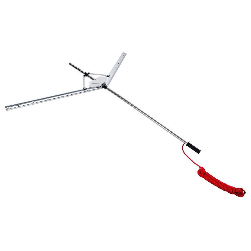 Lake Weed Cutter, Pond Aquatic Plant Cutting Tool with 1.57 m Max. Cut Width, Sharp and Heavy-Duty Steel Blades, Pond Rake with 9 m Throw Rope, for