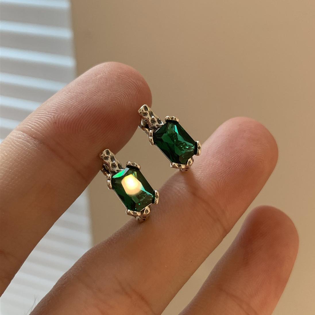 

925 SIlver Циркон Серьги Для Женщин Геометрические Ретро Ювелирные Изделия