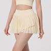 Antibacterial Yoga Skirt Sports Running Pleated Skirt Fake Two-piece Anti-light Lined Golf Tennis Skirt