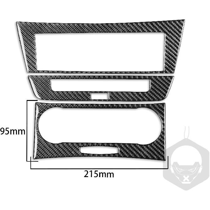 Real Carbon Fiber Car Climate Control CD Radio Panel Sticker Cover Trim Compatible with Mercedes-Benz C-Class W204 C250 C300 C350 C63 AMG 2012-2014