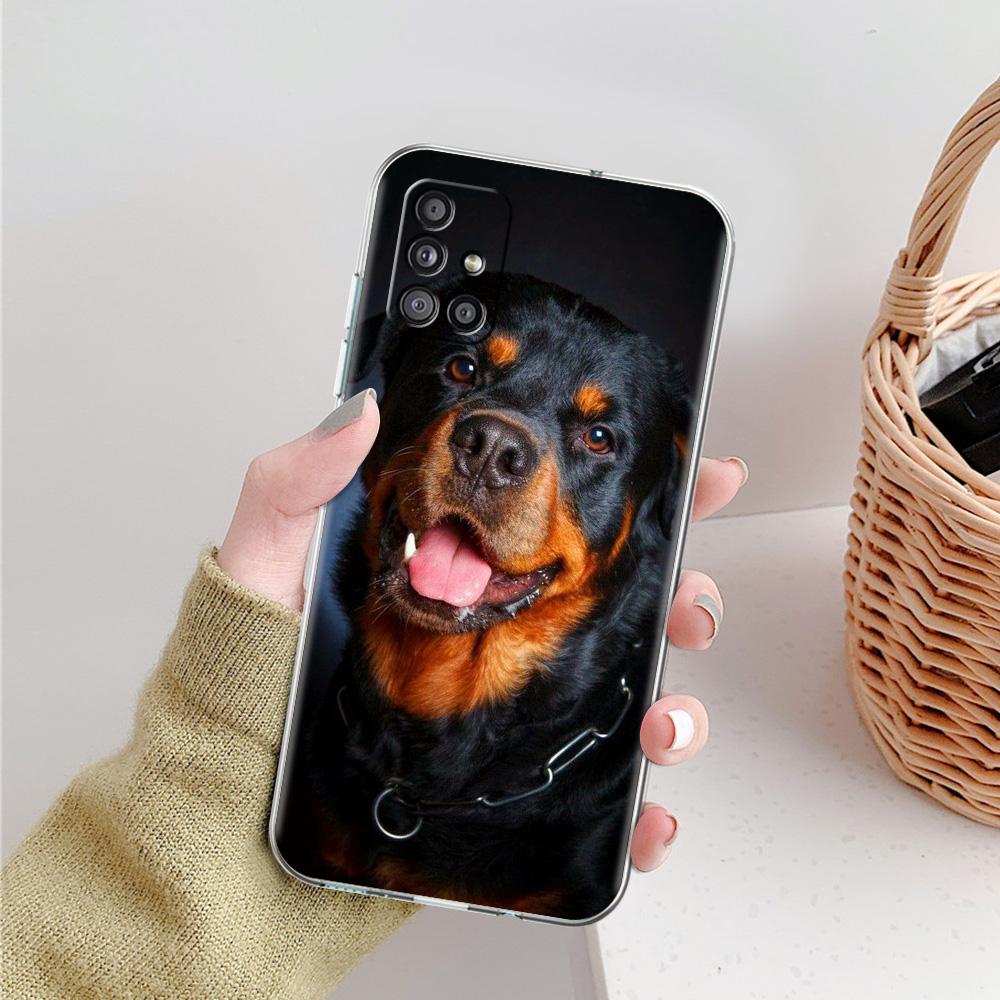 Phone Case For Samsung A15 A13 A35 A55 A51 A71 A41 A31 A21S A03S A05 A17 A23 A25 A33 A53 A73 5G A07 4G Cover Rottweiler Dog
